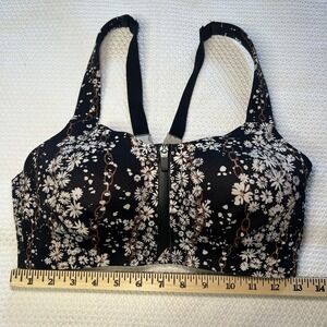 Victoria's Secret Black and White Floral Sports Bra